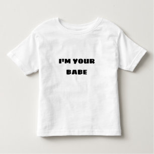 IK BEN JOUW BABE-TODDLER'S JERSEY FINE WHITE T-SHI KINDER SHIRTS