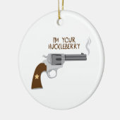 Ik ben jouw Huckleberry Keramisch Ornament (Links)
