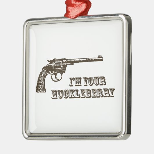 Ik ben jouw Huckleberry Western Pistool Metalen Ornament (Links)