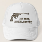 Ik ben jouw Huckleberry Western Pistool Trucker Pet (Voorkant)
