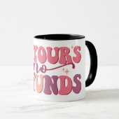 Ik ben jouw 'No Refunds Retro Font Funny Valentijn Mok (Voorkant rechts)