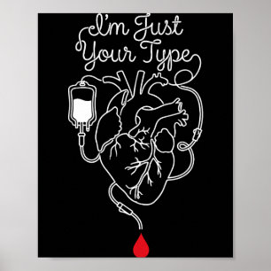 Ik ben jouw type flebotomist flebotomie bloed verp poster