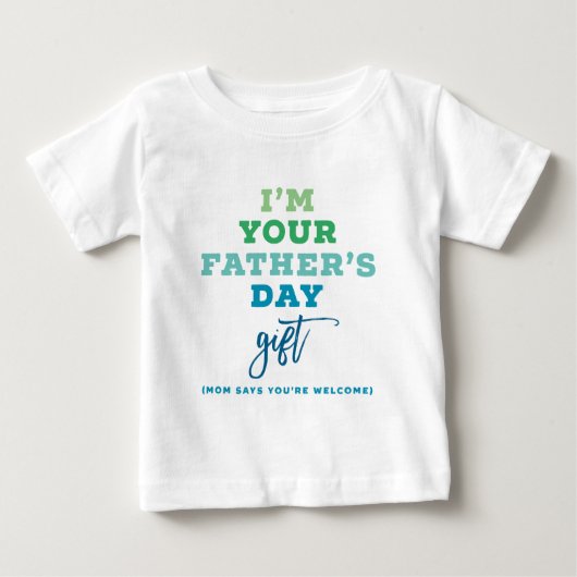 Ik ben jouw Vaderdag cadeau Blauwe Typografie Grap (Voorkant)