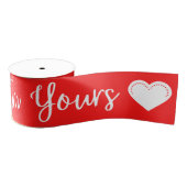 Ik ben jouw witte Valentijnse Grosgrain Ribbon Grosgrain Lint (Spoel)