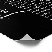 Ik ben jouw zwarte Script Song Lyric Wall Art Prin Poster (Hoek)