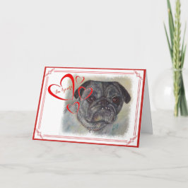 IK BEN JULLIE VALENTIJN SWEET EN CUTE PUG FEESTDAGEN KAART