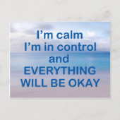 Ik ben kalm, ik ben in Control Briefkaart (Voorkant)