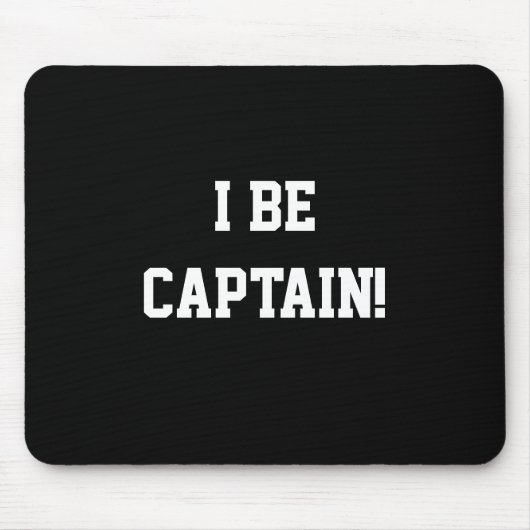 Ik ben kapitein. Zwart-wit. Muismat (Voorkant)