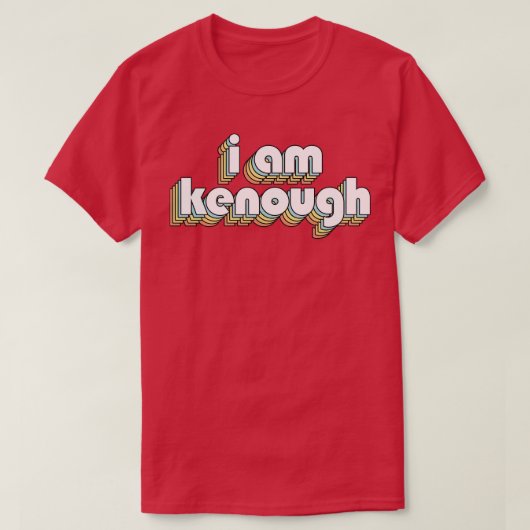 Ik ben Kenough Retro Rainbow Typography Faded Styl T-shirt (Design voorkant)