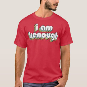 Ik ben Kenough Retro Rainbow Typography Faded Styl T-shirt
