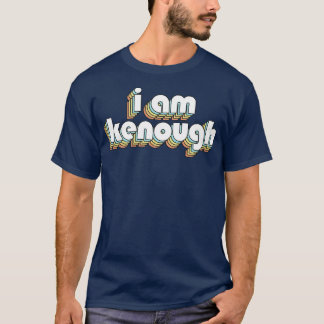 Ik ben Kenough Retro Rainbow Typography Faded Styl T-shirt
