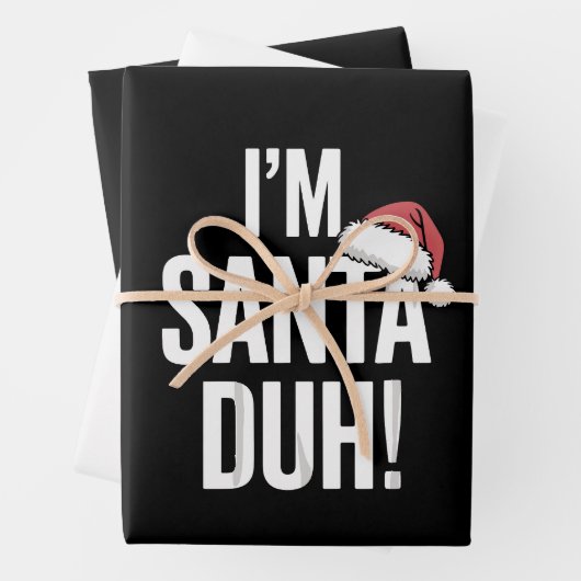 Ik ben Kerstman Duh Grappig Kerstcadeau-idee Inpakpapier Vel (In situ)