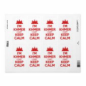 Ik ben Khmer dat ik geen kalm kan houden Etiket (Full Sheet)
