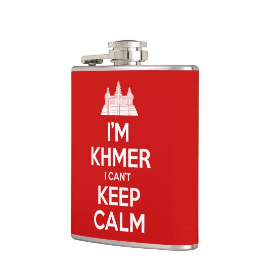 Ik ben Khmer dat ik geen kalm kan houden Heupfles (Links)