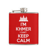 Ik ben Khmer dat ik geen kalm kan houden Heupfles (Voorkant)