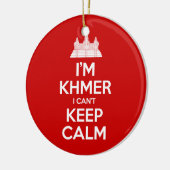 Ik ben Khmer dat ik geen kalm kan houden Keramisch Ornament (Links)