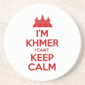 Ik ben Khmer dat ik geen kalm kan houden Zandsteen Onderzetter (Voorkant)
