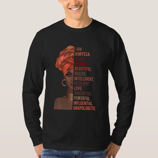 Ik ben Khryssa Black Woman History maand 2020 Prid T-shirt (Voorkant)