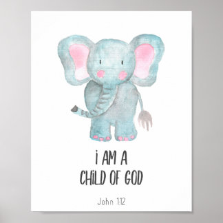Ik ben kind van God Bijbel Verse Kinder Decor Poster