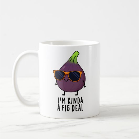 Ik ben Kinda A Fig Deal Funny Fruit Pun Koffiemok (Links)