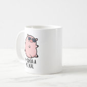 Ik ben Kinda A Pig Deal Funny Animal Pun Koffiemok (Voorkant links)