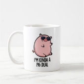 Ik ben Kinda A Pig Deal Funny Animal Pun Koffiemok (Links)