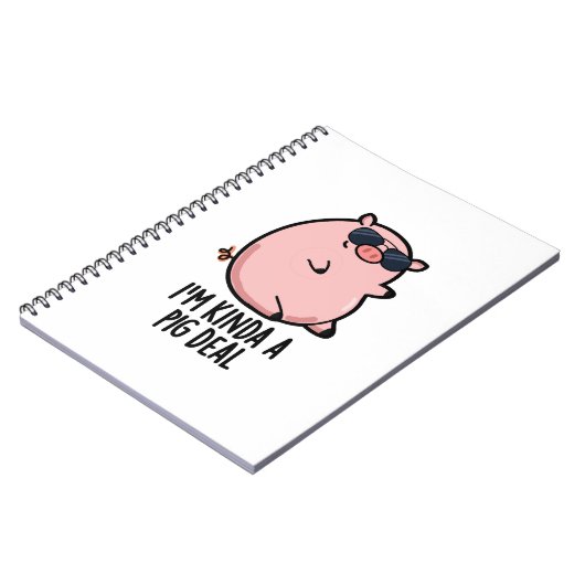Ik ben Kinda A Pig Deal Funny Animal Pun Notitieboek (Linkerzijde)