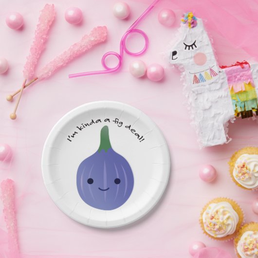 Ik ben Kinda een Fig Deal Papieren Bordje (Feest)