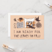 Ik ben klaar dat de bladeren gaan vallen! kaart (Voorkant / Achterkant in situ)