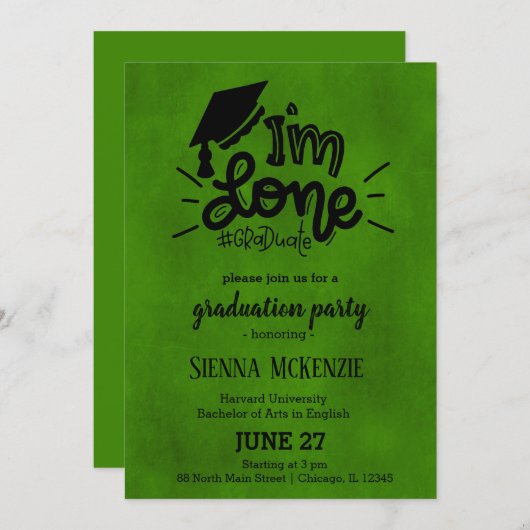 Ik ben klaar - groen kaart (Voorkant / Achterkant)