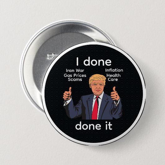 Ik Ben Klaar Knop Ronde Button 7,6 Cm (Voorkant /achterkant)