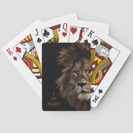 IK BEN KLAAR - Leeuw Pokerkaarten (Achterkant)