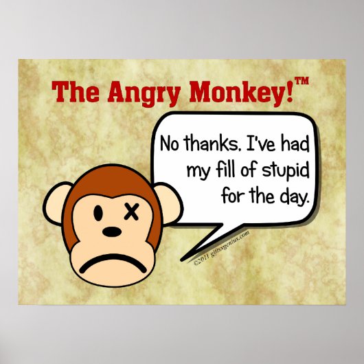 Ik ben klaar met domme mensen voor de dag. poster (Voorkant)