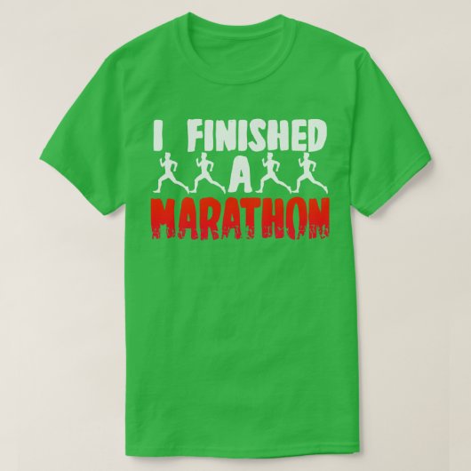 Ik ben klaar met een marathon t-shirt (Design voorkant)
