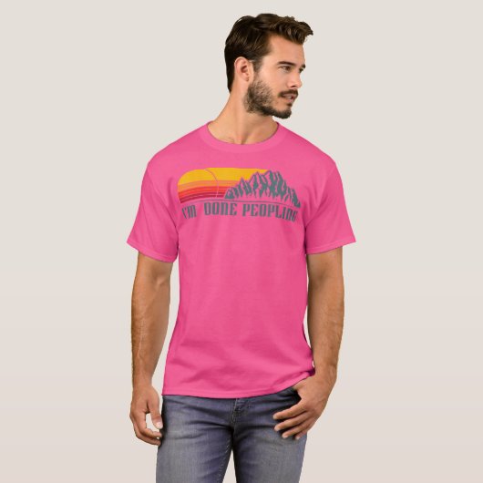 Ik ben klaar met mensen grappige introvert retro o t-shirt (Voorkant volledig)