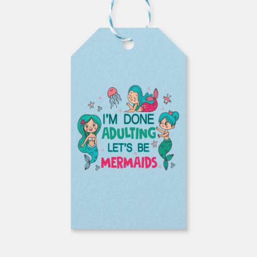 Ik ben klaar met zeemeerminnen cadeaulabel (Achterkant)