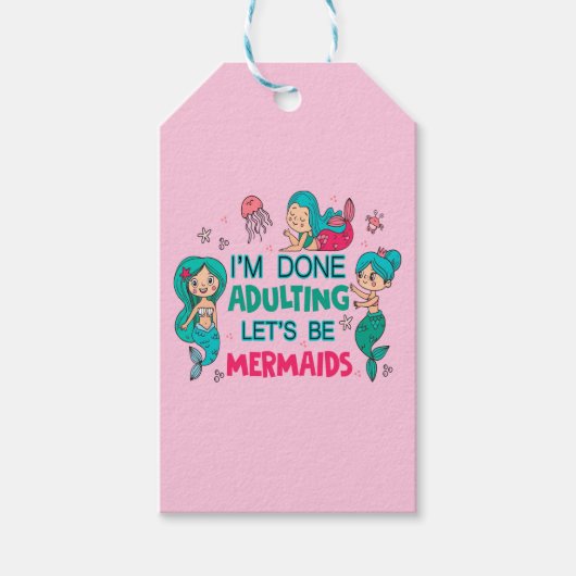 Ik ben klaar met zeemeerminnen cadeaulabel (Voorkant)