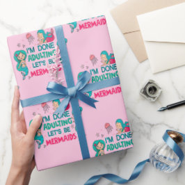 Ik ben klaar met zeemeerminnen cadeaupapier