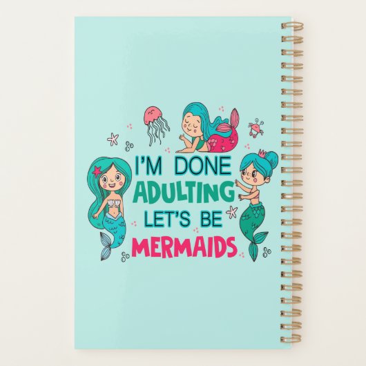 Ik ben klaar met zeemeerminnen planner (Achterkant)