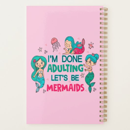 Ik ben klaar met zeemeerminnen planner (Achterkant)