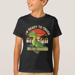 Ik ben klaar om 1e klas dinosaurus T Rex te verple T-shirt