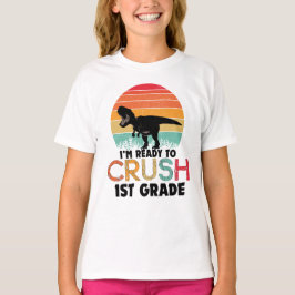 Ik ben klaar om 1st Grade T-Rex Kinder Grade One t T-shirt