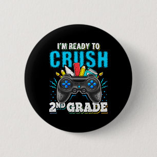 Ik ben klaar om 2e klas CK naar school te verplett Ronde Button 5,7 Cm