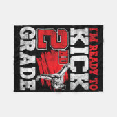 Ik ben klaar om 2e klas karate CK naar school te s Fleece Deken (Voorkant (Horizontaal))