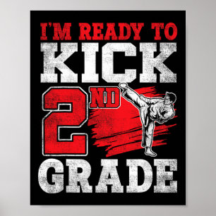 Ik ben klaar om 2e klas karate CK naar school te s Poster