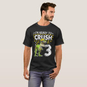 Ik ben klaar om 3 Dinosaur Construction Birthda te T-shirt (Voorkant volledig)