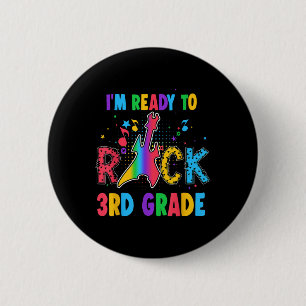 Ik ben klaar om 3e klas gitaar terug naar school t ronde button 5,7 cm