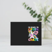 Ik ben klaar om 4e klas eenhoorn hart 1e dag te ve briefkaart (Staand voorkant)