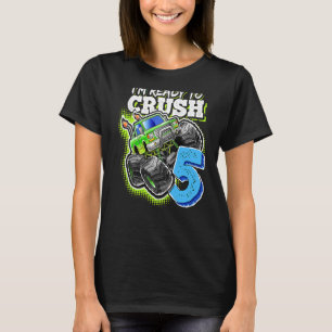 Ik ben klaar om 5 Monster Truck 5th Birthday B te T-shirt