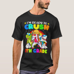 Ik ben klaar om 5e klas eenhoorn dinosaurus shar t t-shirt